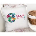 Özel Tasarım 8 Mart Happy Women's Day Dijital Baskılı Modern Yastık Kırlent Kılıfı Realhomes