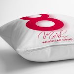 Özel Tasarım 8 Mart Kadınlar Günü Dijital Baskılı Modern Yastık Kırlent Kılıfı Realhomes