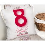 Özel Tasarım 8 Mart Kadınlar Günü Dijital Baskılı Modern Yastık Kırlent Kılıfı Realhomes