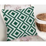 - Rh-K9395-Gorsel2 - Realhomes  Yeşil Geometrik Çizimli Dijital Baskılı Dekoratif Yastık Kırlent Kılıfı Realhomes