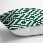 - Rh-K9395-Gorsel3 - Realhomes  Yeşil Geometrik Çizimli Dijital Baskılı Dekoratif Yastık Kırlent Kılıfı Realhomes