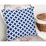 Lacivert Geometrik Çizimli Dijital Baskılı Modern Yastık Kırlent Kılıfı Realhomes