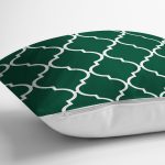 Yeşil Ogea Desenli Dijital Baskılı Dekoratif Yastık Kırlent Kılıfı Realhomes