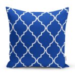 Lacivert Ogea Desenli Dijital Baskılı Modern Yastık Kırlent Kılıfı Realhomes