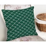 - Rh-K9408-Gorsel2 - Realhomes Yeşil Pul Tasarımlı Dijital Baskılı Modern Yastık Kırlent Kılıfı Realhomes