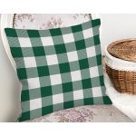 Yeşil Ekose Tasarımlı Dijital Baskılı Dekoratif Yastık Kırlent Kılıfı Realhomes