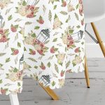 - MasaYuv-10030-Gorsel3 - Realhomes Çiçek Çizimli Dijital Baskılı Yuvarlak Masa Örtüsü - Çap 140cm Realhomes