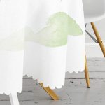 - MasaYuv-10051-Gorsel3 - Realhomes Yeşil Tropik Yaprak Motifli Dijital Baskılı Yuvarlak Masa Örtüsü - Çap 140cm Realhomes