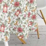 Şamdan Tasarımlı Yılbaşı Konseptli Dijital Baskılı Yuvarlak Masa Örtüsü - Çap 140cm Realhomes