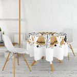 - MasaYuv-10138-Gorsel2 - Realhomes Mery Christmas Temalı Dijital Baskılı Modern Yuvarlak Masa Örtüsü - Çap 140cm Realhomes