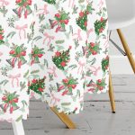 Özel Tasarım Christmas Temalı Dijital Baskılı Yuvarlak Masa Örtüsü - Çap 140cm Realhomes