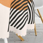 Soyut Tarzda Güneş Tasarımlı Dijital Baskılı Modern Yuvarlak Masa Örtüsü - Çap 140cm Realhomes