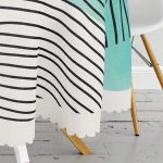 Soyut Tarzda Onedraw Çizimli Dijital Baskılı Modern Yuvarlak Masa Örtüsü - Çap 140cm Realhomes