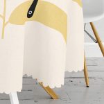 - MasaYuv-10288-Gorsel3 - Realhomes Kelebek Silüetli Özel Tasarım Dijital Baskılı Yuvarlak Masa Örtüsü - Çap 140cm Realhomes