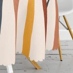 - MasaYuv-10293-Gorsel3 - Realhomes  Güneş ve Renkli Işınları Özel Tasarım Dijital Baskılı Modern Yuvarlak Masa Örtüsü - Çap 140cm Realhomes