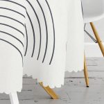 Soyut Tarzda Onedraw Çizimli Dijital Baskılı Modern Yuvarlak Masa Örtüsü - Çap 140cm Realhomes