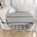 - MasaYuv-10331-Gorsel1 - Realhomes İskandinav Desenli Etnik Tasarımlı Dijital Baskılı Modern Yuvarlak Masa Örtüsü - Çap 140cm Realhomes