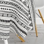 İskandinav Desenli Etnik Tasarımlı Dijital Baskılı Yuvarlak Masa Örtüsü - Çap 140cm Realhomes