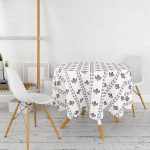- MasaYuv-10334-Gorsel2 - Realhomes İskandinav Desenli Etnik Tasarımlı Dijital Baskılı Yuvarlak Masa Örtüsü - Çap 140cm Realhomes