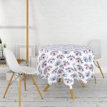 Mistik Göz Motifli Dijital Baskılı Modern Yuvarlak Masa Örtüsü - Çap 140cm Realhomes