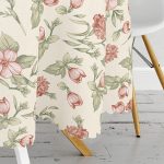 Rengarenk Çiçek Çerçeveli Dijital Baskılı Modern Yuvarlak Masa Örtüsü - Çap 140cm Realhomes