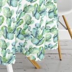 - MasaYuv-10460-Gorsel3 - Realhomes  Kaktüs Özel Tasarımlı Dijital Baskılı Yuvarlak Masa Örtüsü - Çap 140cm Realhomes