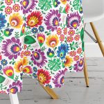 - MasaYuv-10462-Gorsel3 - Realhomes  Dijital Baskılı Rengarenk Çiçek Tasarımlı Modern Yuvarlak Masa Örtüsü - Çap 140cm Realhomes