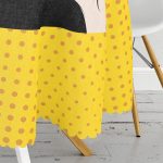 Pop Art Resimli Dijital Baskılı Yuvarlak Masa Örtüsü - Çap 140cm Realhomes