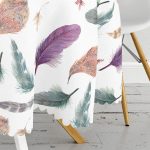 - MasaYuv-198-Gorsel3 - Realhomes  Kuş Tüyü Resimli Dijital Baskılı Yuvarlak Masa Örtüsü - Çap 140cm Realhomes