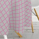 - MasaYuv-2015-Gorsel3 - Realhomes Gri Zemin Ogea Desenli Modern Dijital Yuvarlak Masa Örtüsü - Çap 140cm Realhomes