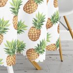 Ananas Desenli Dijital Baskı Yuvarlak Masa Örtüsü - Çap 140cm Realhomes
