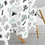 Kaktüs Desenli Özel Tasarım Yuvarlak Masa Örtüsü - Çap 140cm Realhomes