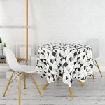 - MasaYuv-2053-Gorsel2 - Realhomes Realhomes Baklava Motifli Özel Tasarım Yuvarlak Masa Örtüsü - Çap 140cm Realhomes