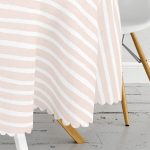 Çiçek Motifli Think Happy Baskılı Yuvarlak Masa Örtüsü - Çap 140cm Realhomes