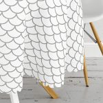 Gri Geometrik Desenli Dijtal Baskılı Yuvarlak Masa Örtüsü - Çap 140cm Realhomes