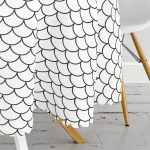 - MasaYuv-2164-Gorsel3 - Realhomes Siyah Geometrik Desenli Dijital Baskılı Modern Yuvarlak Masa Örtüsü - Çap 140cm Realhomes