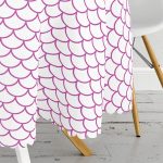 Mor Geometrik Desenli Dijital Baskılı Yuvarlak Masa Örtüsü - Çap 140cm Realhomes