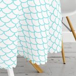 Mavi Geometrik Desenli Dijital Baskılı Moderm Yuvarlak Masa Örtüsü - Çap 140cm Realhomes