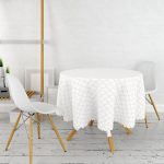 - MasaYuv-2172-Gorsel2 - Realhomes  Özel Tasarım Geometrik Desenli Dijital Baskılı Yuvarlak Masa Örtüsü - Çap 140cm Realhomes