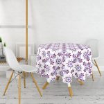 - MasaYuv-2200-Gorsel2 - Realhomes  Rengarenk Çiçek Desenli Dijital Baskılı Yuvarlak Masa Örtüsü - Çap 140cm Realhomes