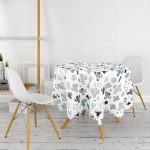 Puanlı Çöl Bitkisi Yuvarlak Masa Örtüsü - Çap 140cm Realhomes