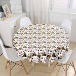 Mozaik Desenli Yuvarlak Masa Örtüsü - Çap 140cm Realhomes