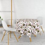 Mozaik Desenli Yuvarlak Masa Örtüsü - Çap 140cm Realhomes