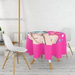 Realhomes Özel Tasarım Dijital Baskılı Modern Yuvarlak Masa Örtüsü - Çap 140cm Realhomes