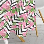 Zigzag Zebra Desenli Ogea Desenli Yuvarlak Masa Örtüsü - Çap 140cm Realhomes