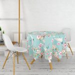 - MasaYuv-2444-Gorsel2 - Realhomes Ebabil Kuşları Motifli Yuvarlak Masa Örtüsü - Çap 140cm Realhomes