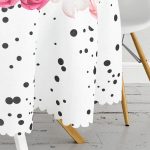 - MasaYuv-2457-Gorsel3 - Realhomes A True Love Story Baskılı Dijital Yuvarlak Masa Örtüsü - Çap 140cm Realhomes