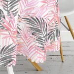 Palmiye Esintisi Temalı Dijital Baskılı Yuvarlak Masa Örtüsü - Çap 140cm Realhomes