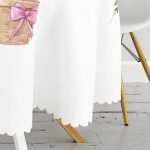 Kurdele Motifli Karma Çiçek Baskılı Dijital Baskılı Yuvarlak Masa Örtüsü - Çap 140cm Realhomes