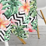 Zigzag Zebra Desenli Dijital Baskılı Yuvarlak Masa Örtüsü - Çap 140cm Realhomes